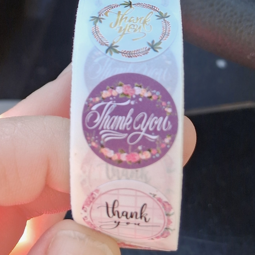 Colorful Thank You Sticker Set 500ct. - Picture 4 of 5